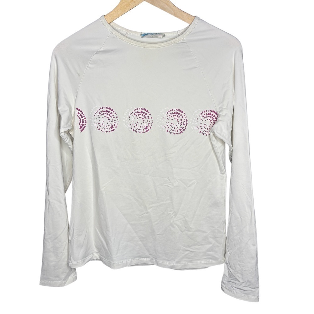 Carve Designs White Long Sleeve Rash Guard Swim Shirt Sz L